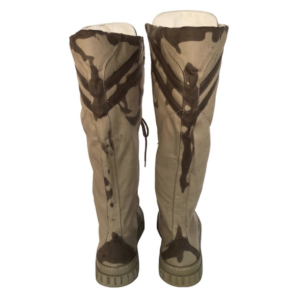 Jean Paul Gaultier Canvas Camouflage Combat Boots main image 12